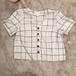 Checkered light weight short sleeve button down